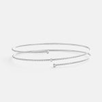 Bracciale Origini 3 diamanti in oro bianco - vista frontale